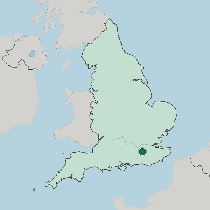 Map showing Earlswood — In England