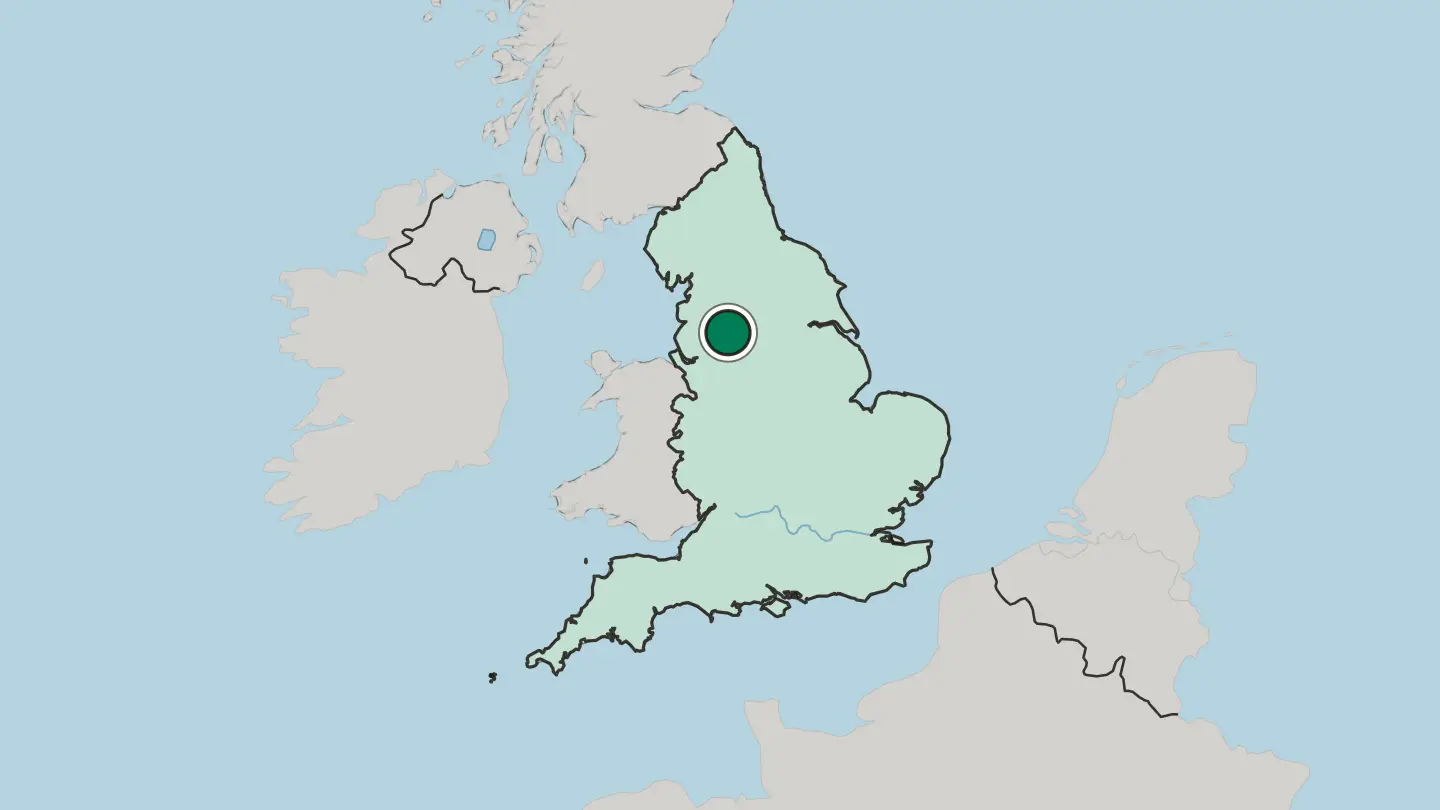 Map of Rochdale in United Kingdom