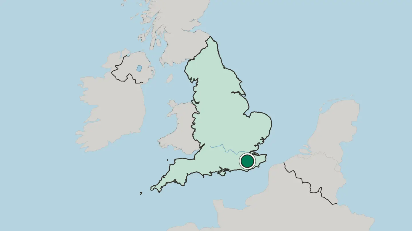 Map of Royal Tunbridge Wells in United Kingdom