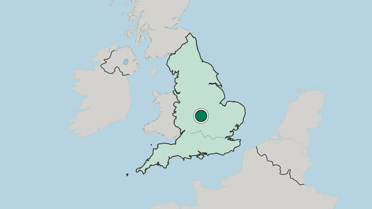 Map of Rugby in United Kingdom