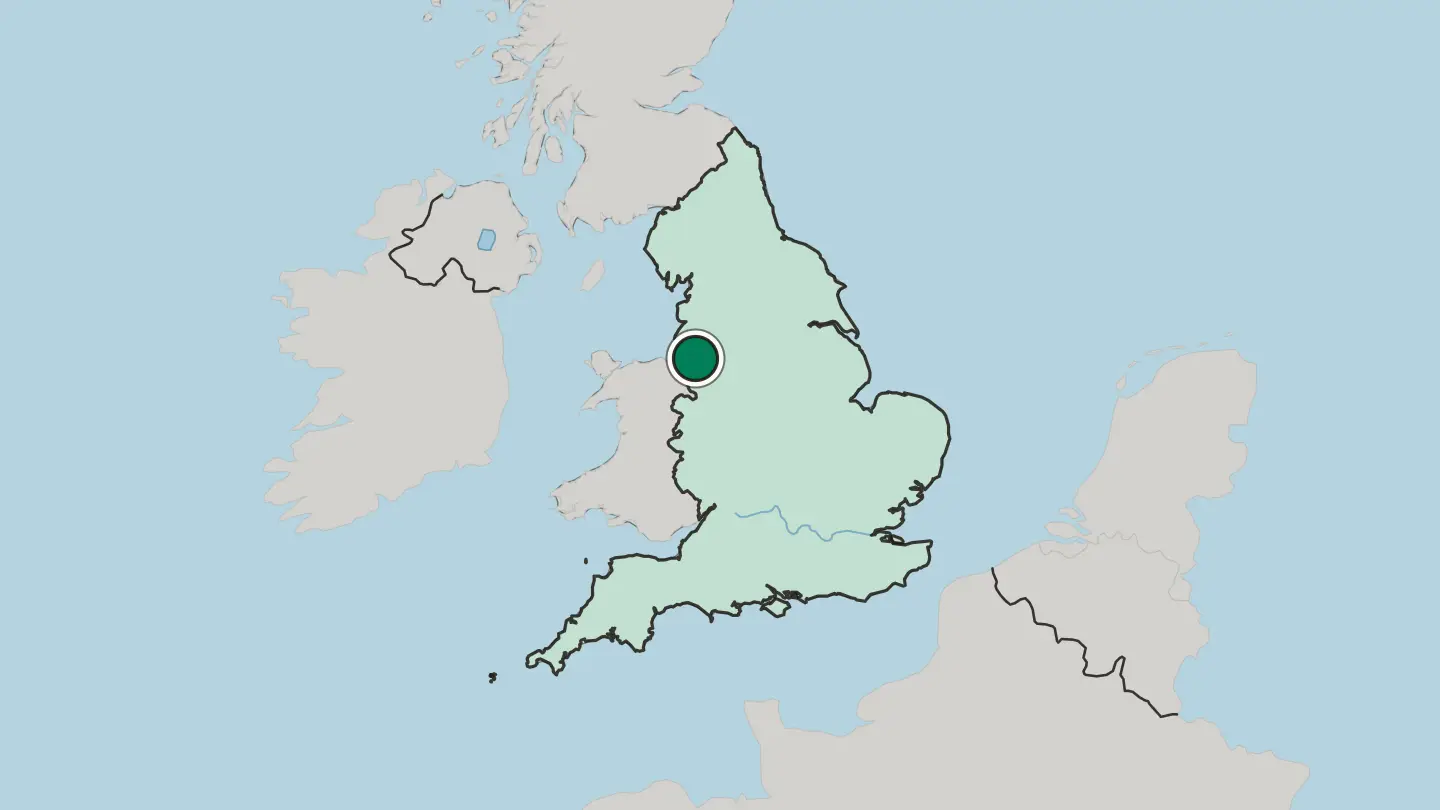 Map of Runcorn in United Kingdom