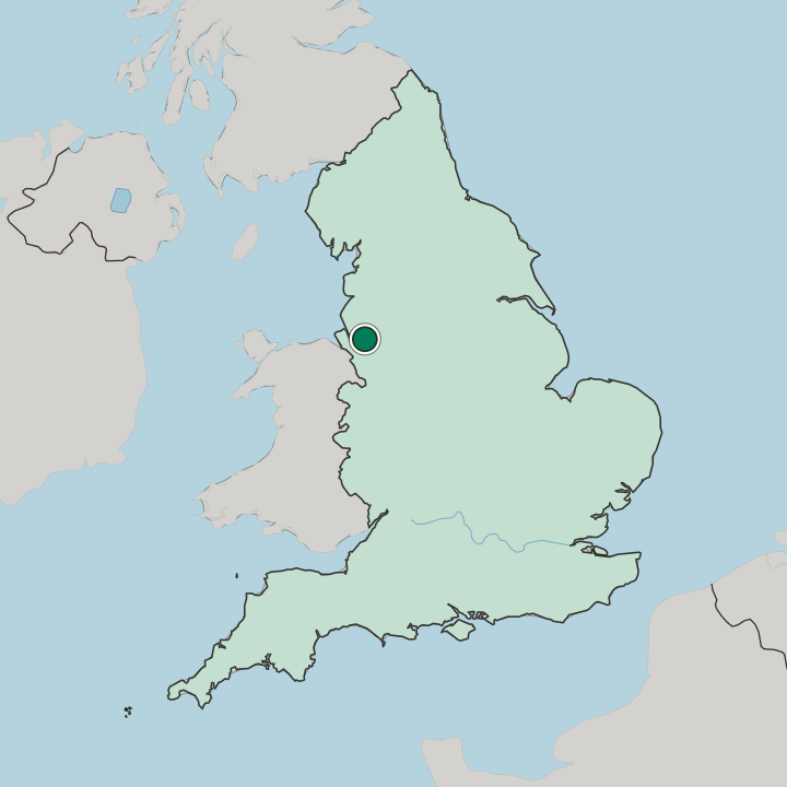 Map showing Halton Village — In England