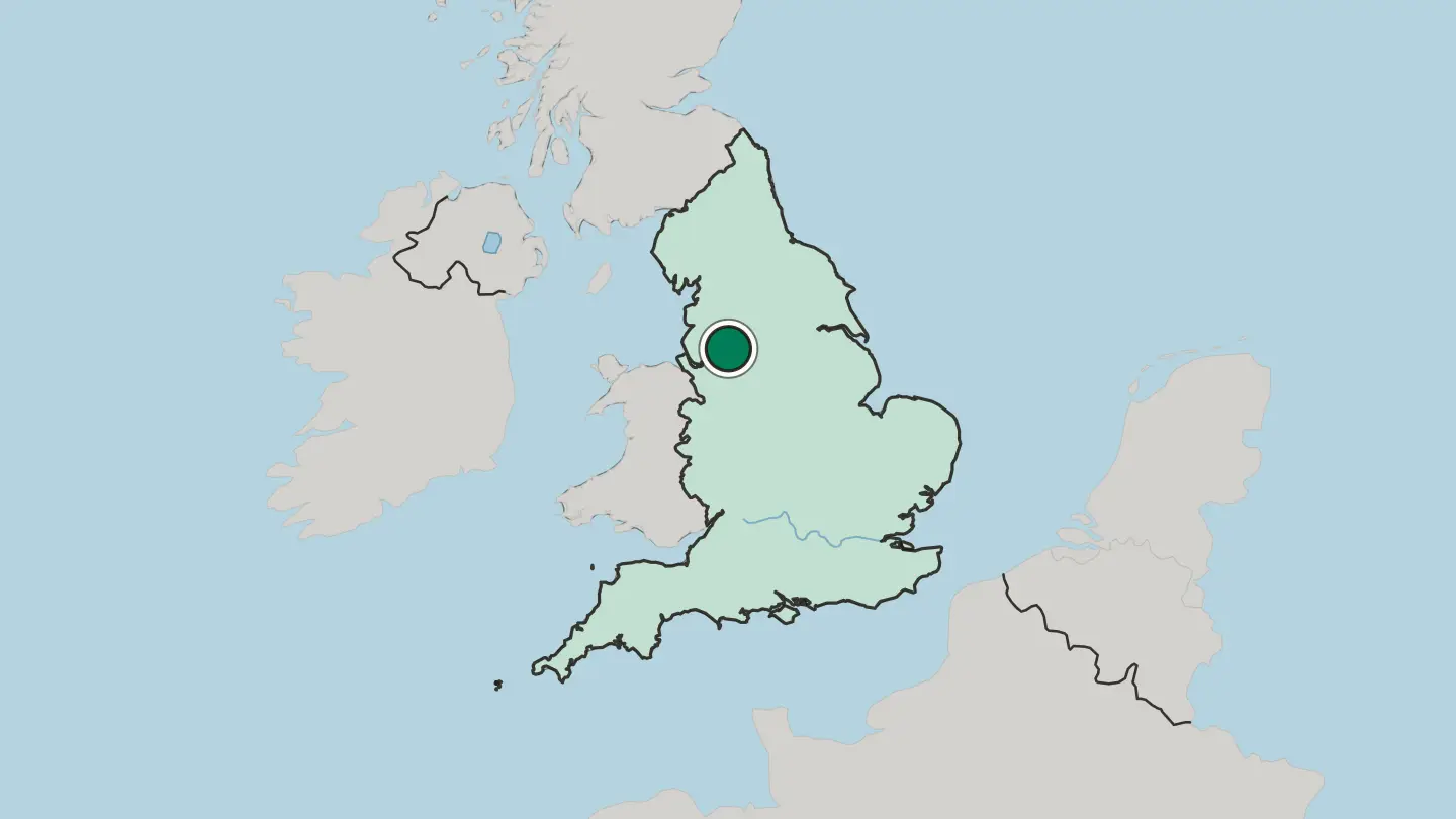 Map of Salford in United Kingdom