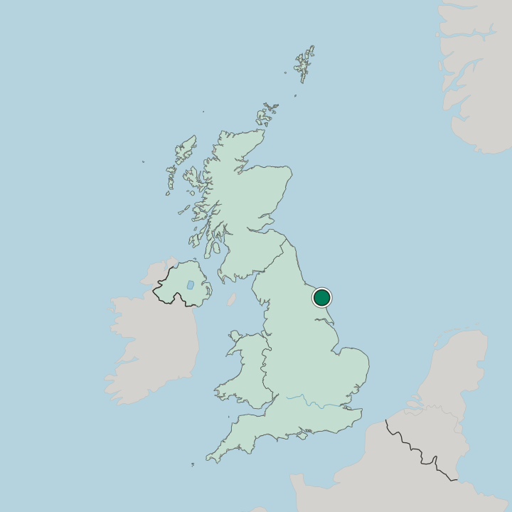 Map showing Scarborough — In United Kingdom