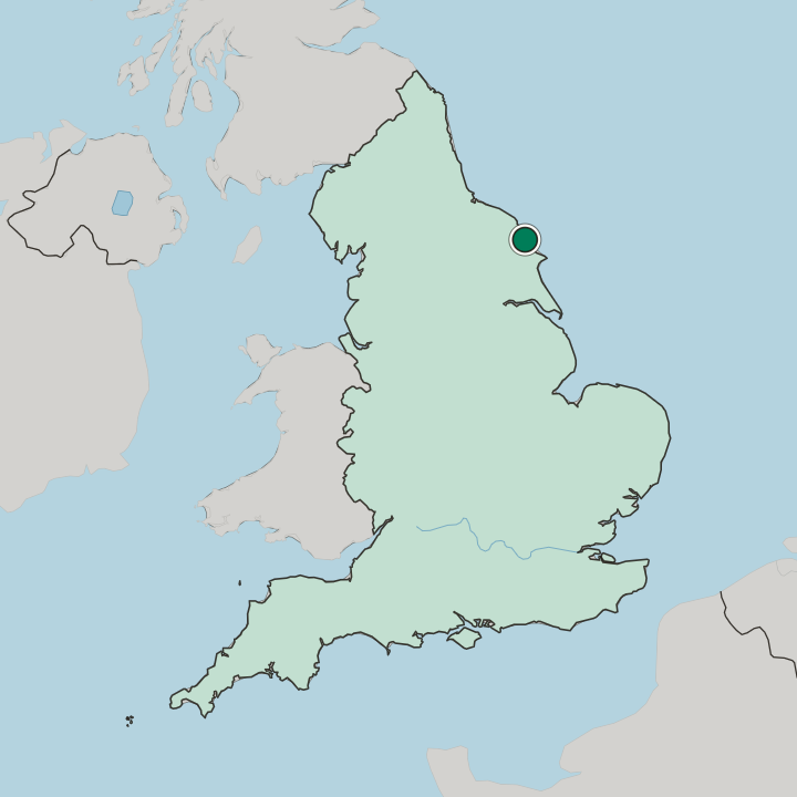 Map showing Scarborough — In England