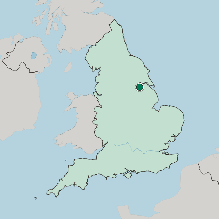 Map showing Scunthorpe — In England