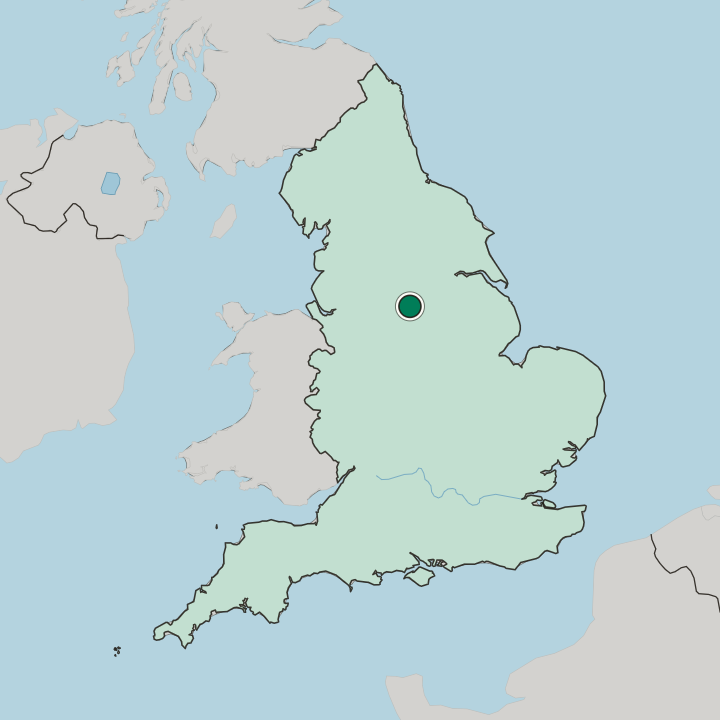Map showing Attercliffe — In England