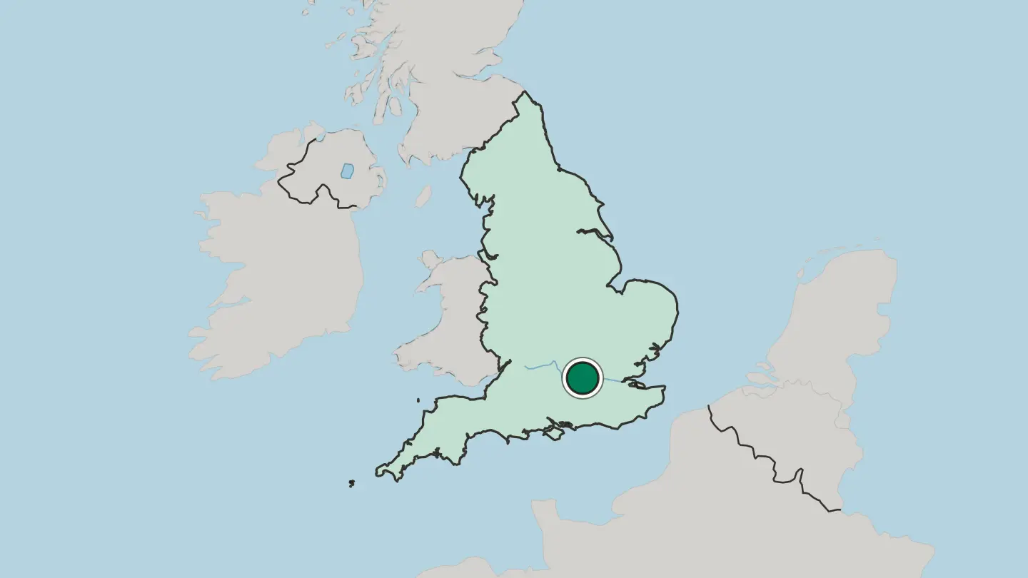 Map of Slough in United Kingdom