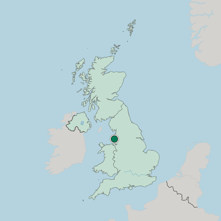 Map showing Southport — In United Kingdom