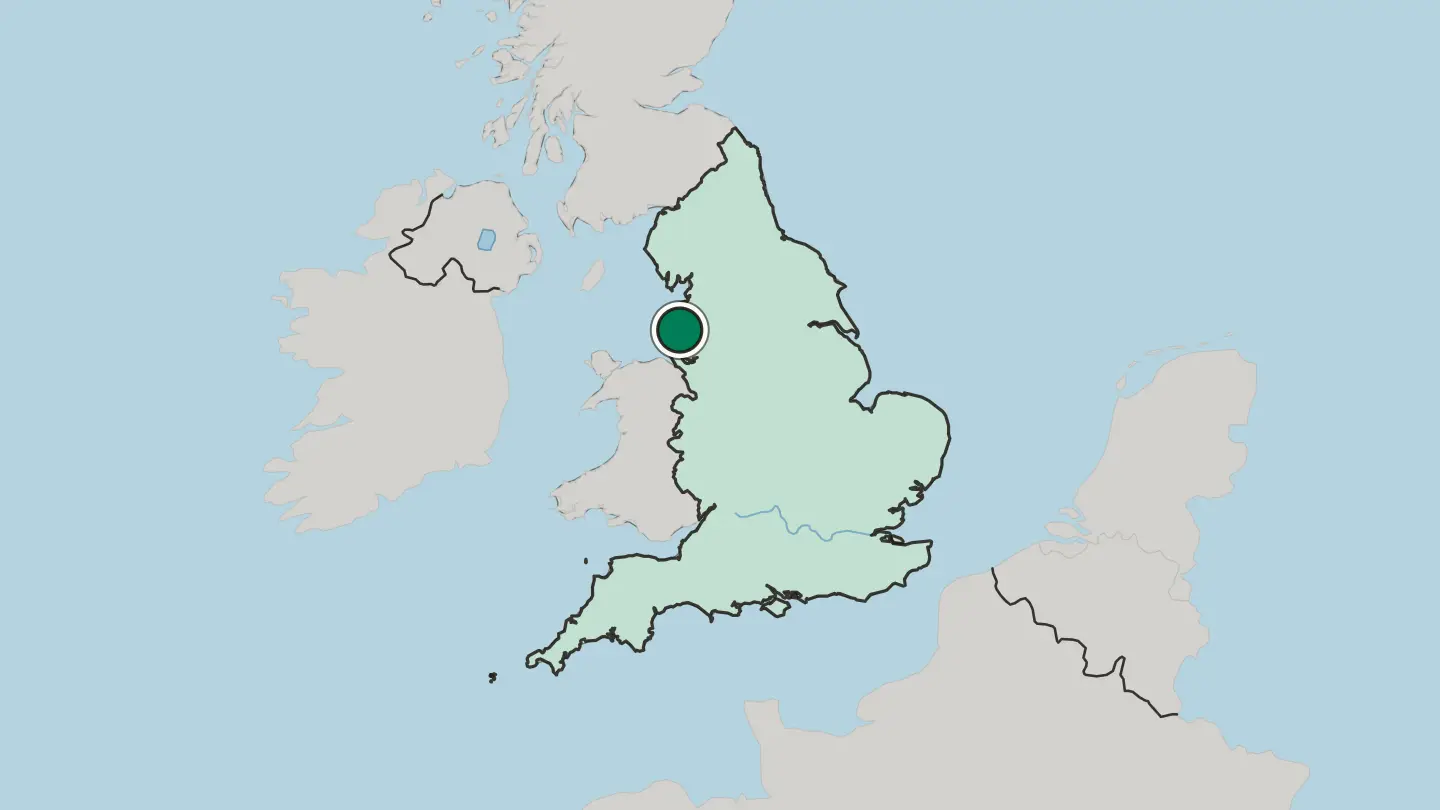 Map of Southport in United Kingdom