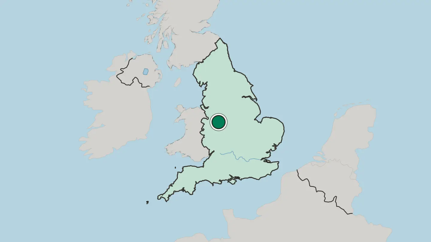 Map of Stafford in United Kingdom