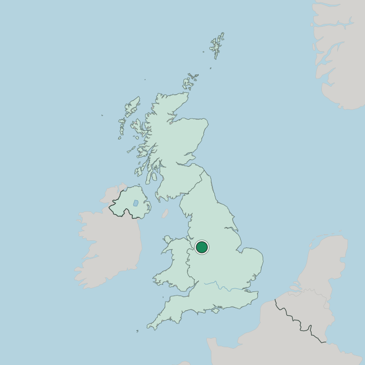 Map showing Stoke-on-Trent — In United Kingdom