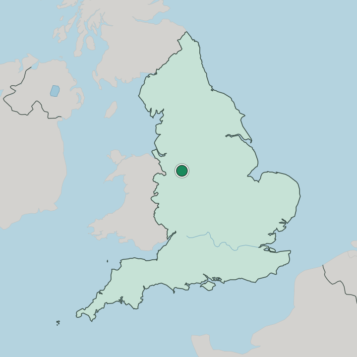 Map showing Stoke-on-Trent — In England