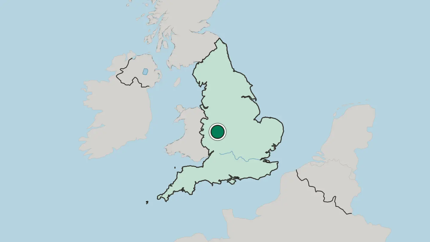 Map of Stourbridge in United Kingdom