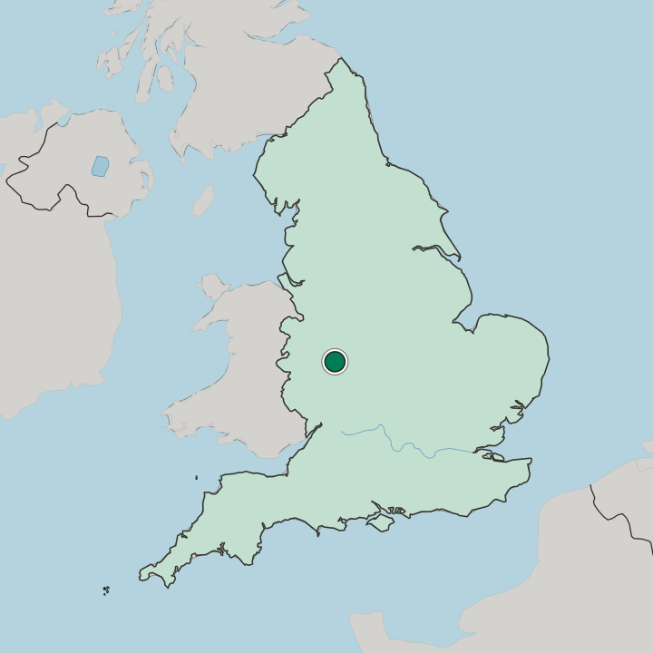 Map showing Stourbridge — In England
