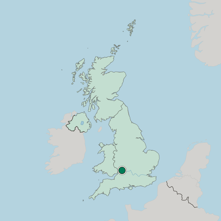 Map showing Cainscross — In United Kingdom