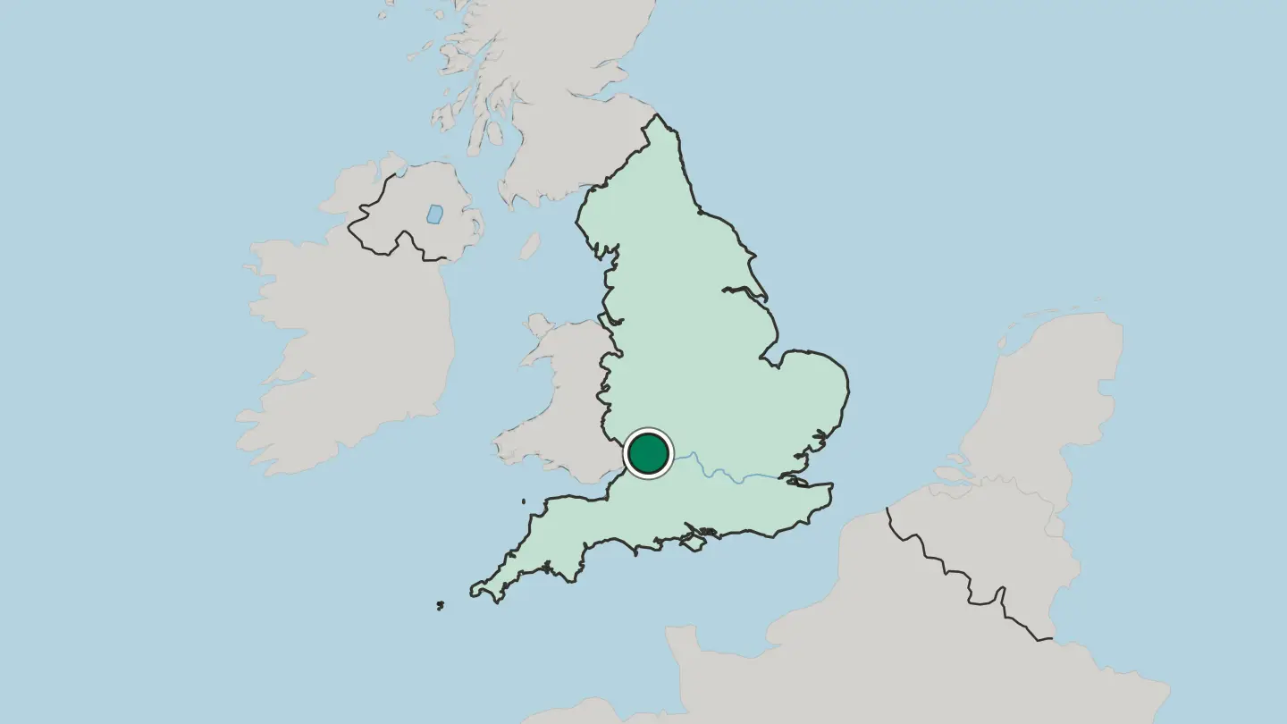 Map of Stroud in United Kingdom
