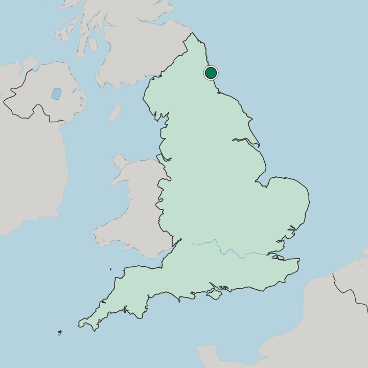 Map showing Tynemouth — In England