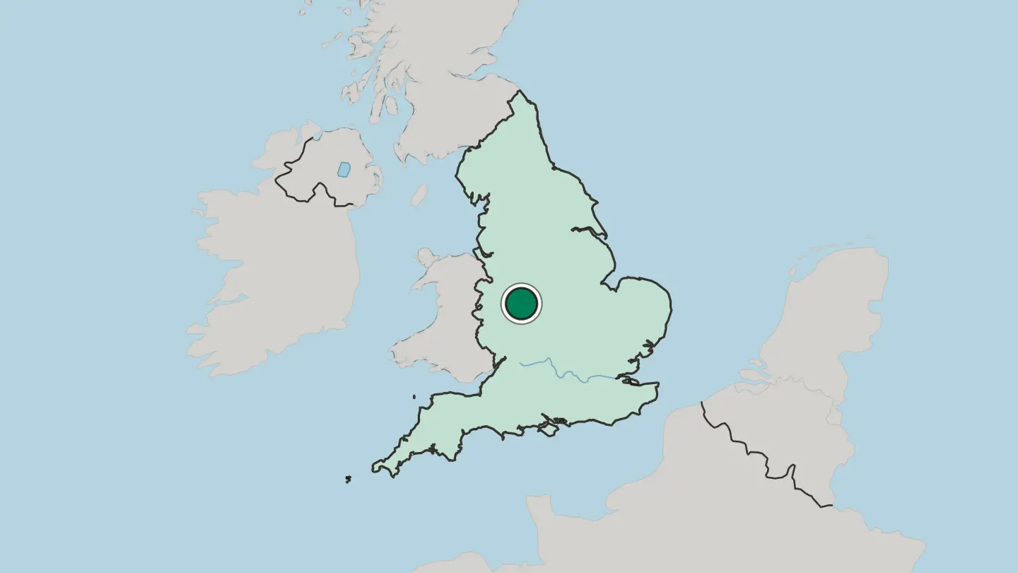 Map of Walsall in United Kingdom