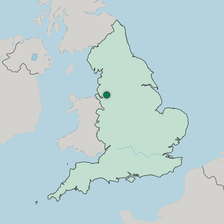 Map showing Bewsey — In England