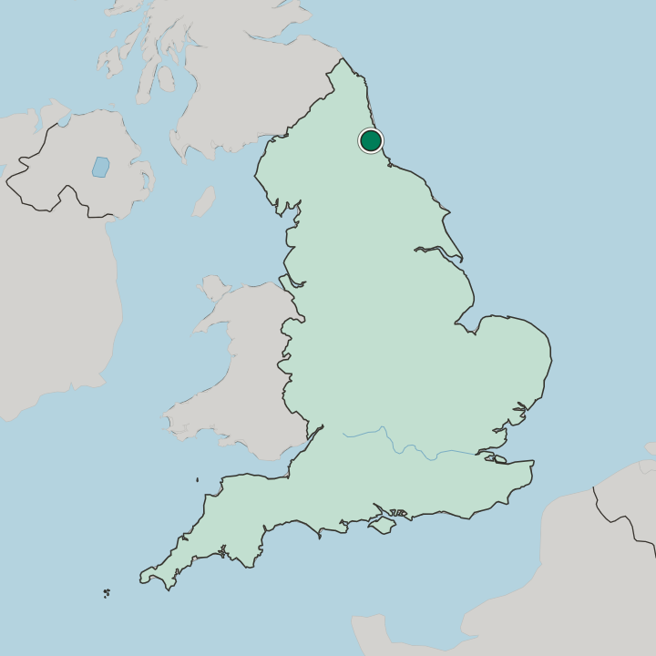 Map showing Washington — In England