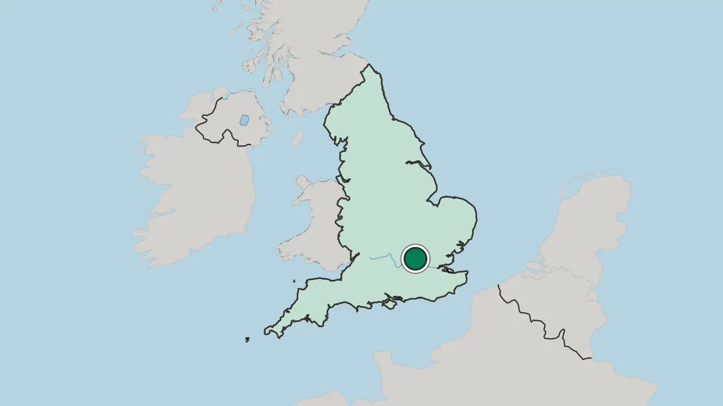 Map of Watford in United Kingdom