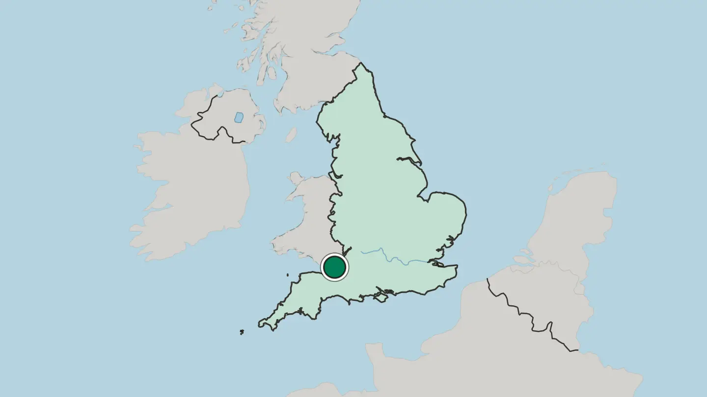Map of Weston-super-Mare in United Kingdom