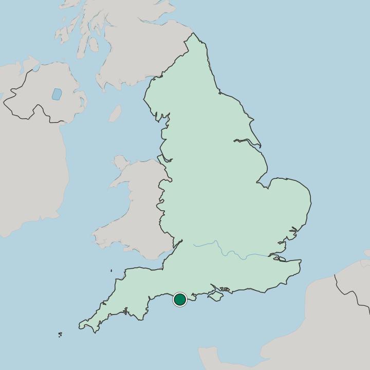 Map showing Weymouth — In England