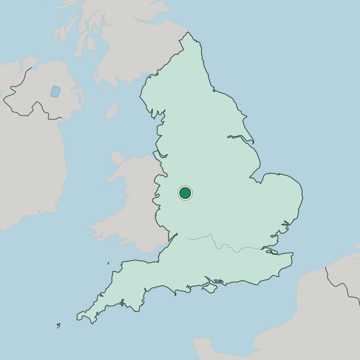 Map showing Wolverhampton — In England