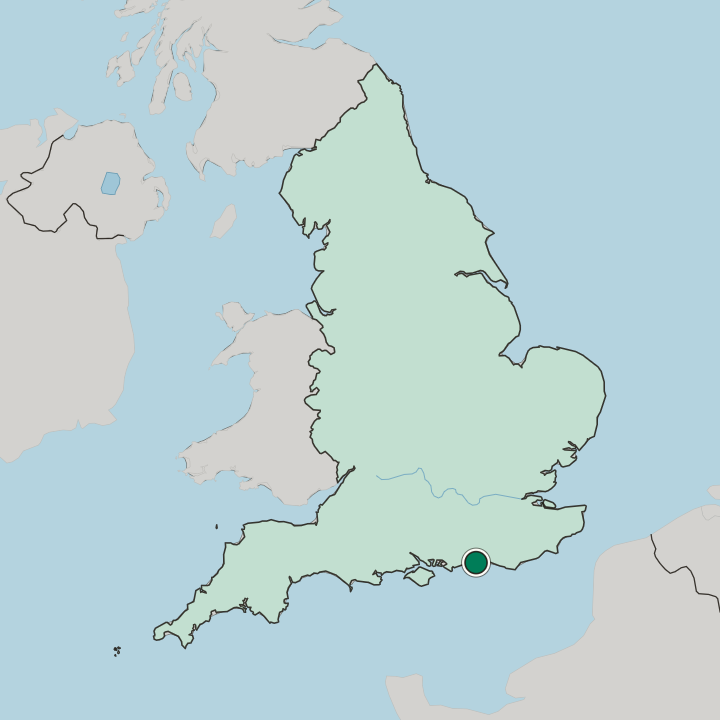 Map showing Broadwater — In England