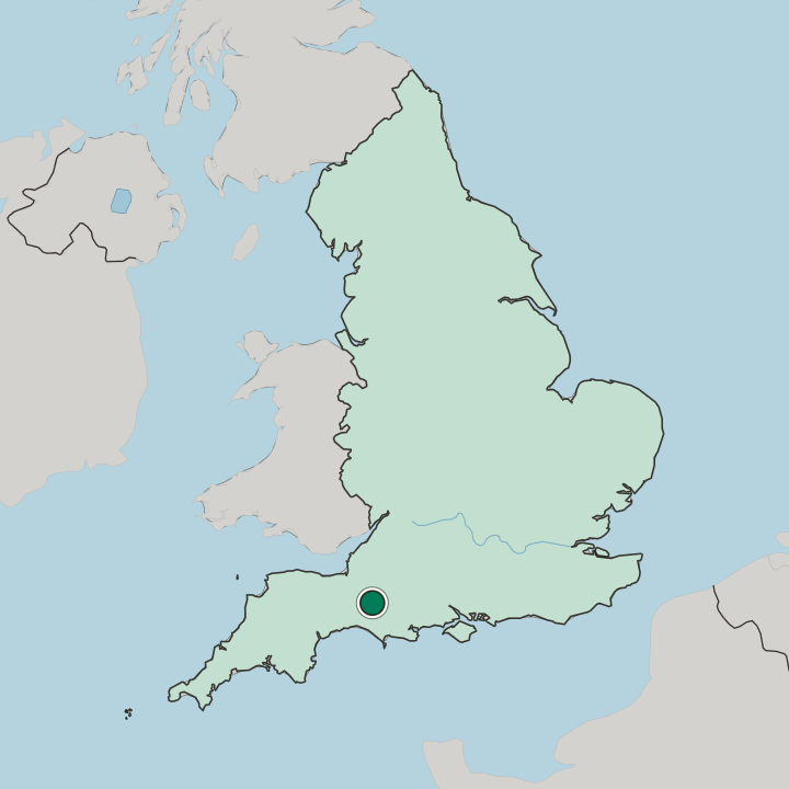 Map showing Yeovil — In England