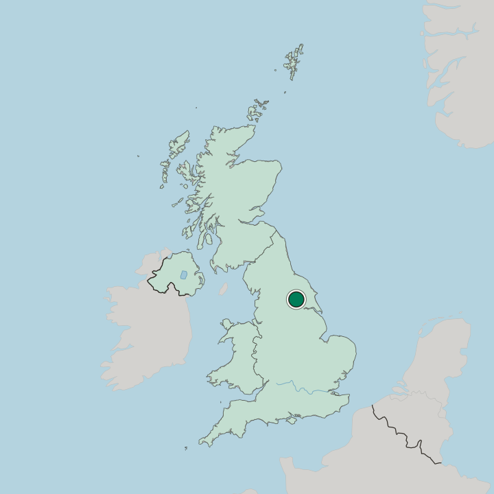Map showing Layerthorpe — In United Kingdom
