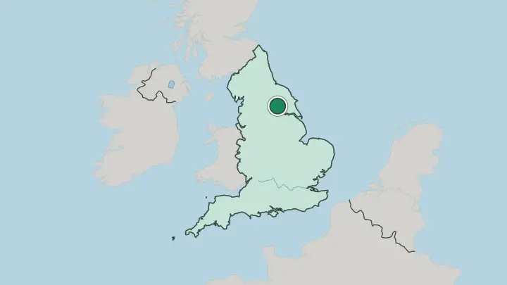 Map of York in United Kingdom