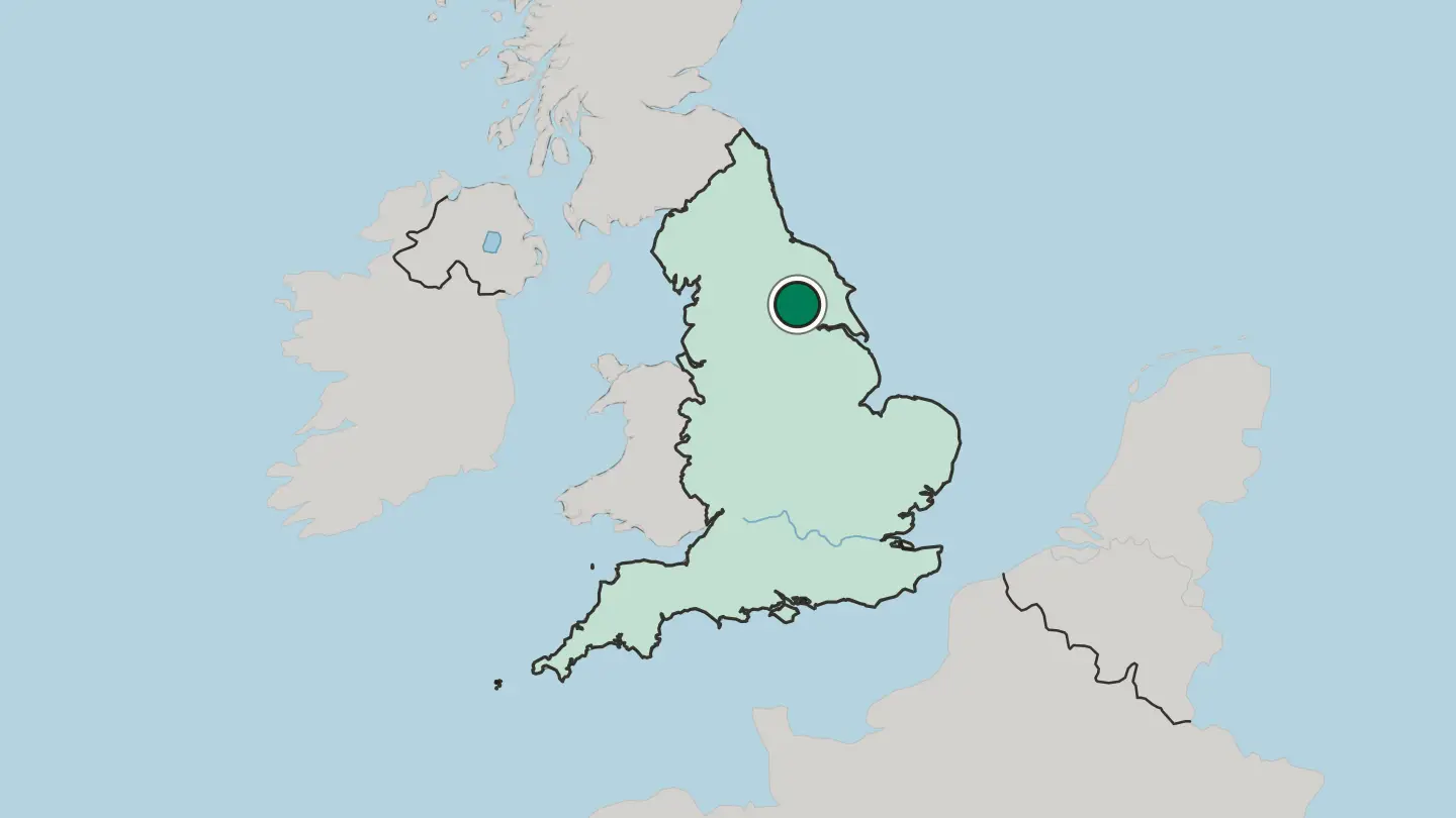 Map of York in United Kingdom