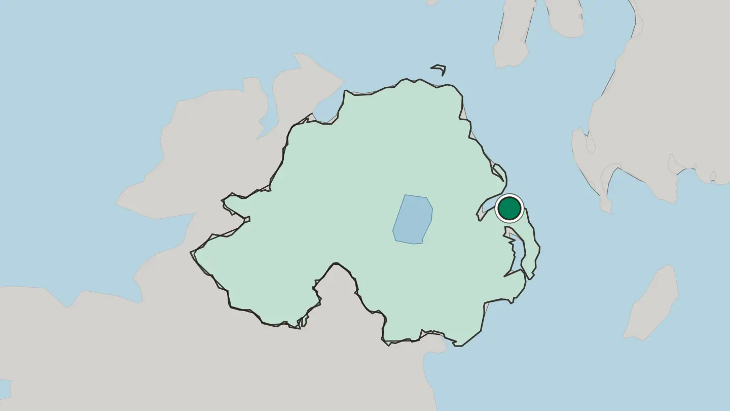 Map of Bangor in United Kingdom