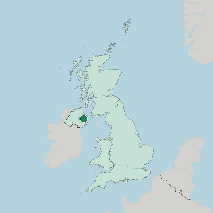 Map showing Titanic Quarter — In United Kingdom