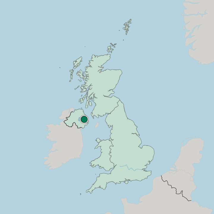 Map showing Titanic Quarter — In United Kingdom