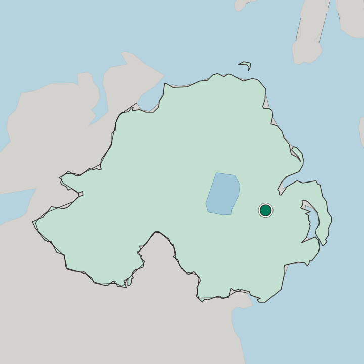 Map showing Lisburn — In Northern Ireland