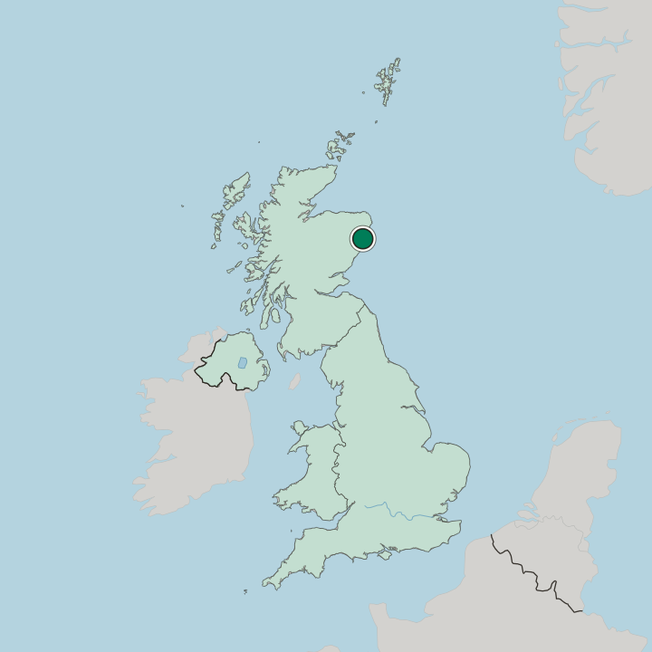 Map showing Aberdeen — In United Kingdom