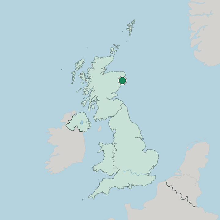 Map showing Aberdeen — In United Kingdom