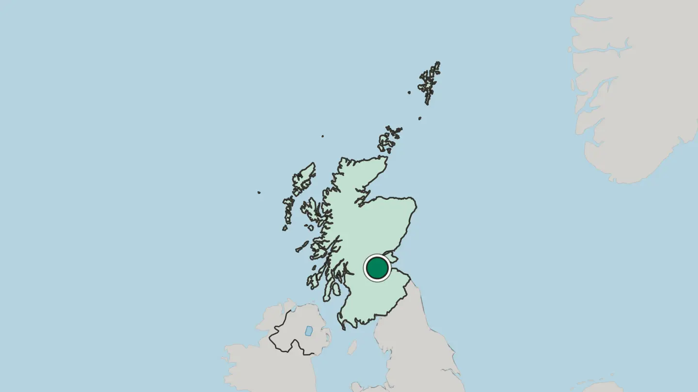 Map of Dunfermline in United Kingdom