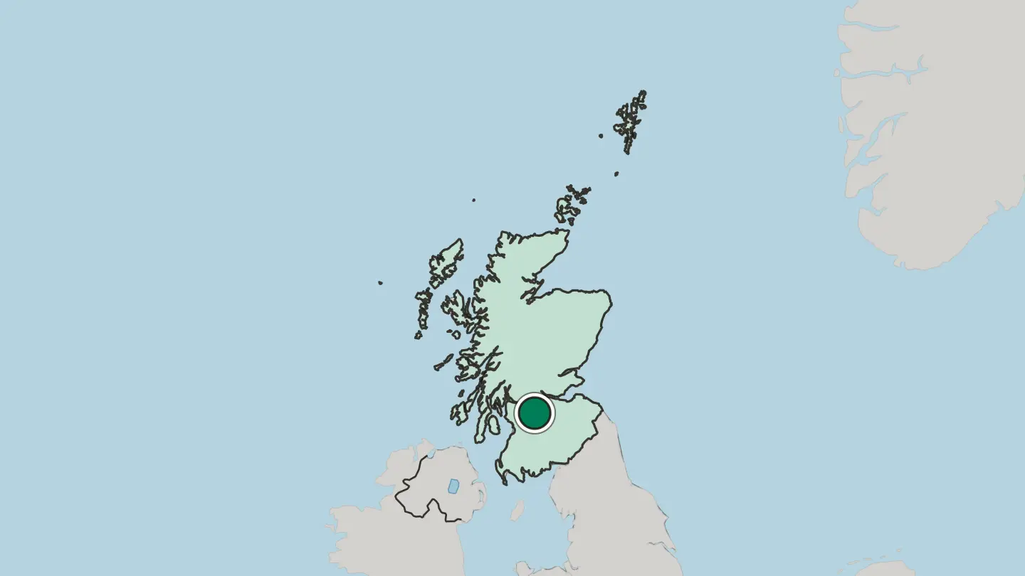 Map of Hamilton in United Kingdom