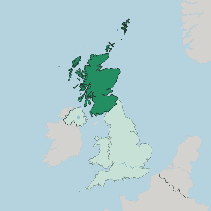 Map showing Scotland — In United Kingdom