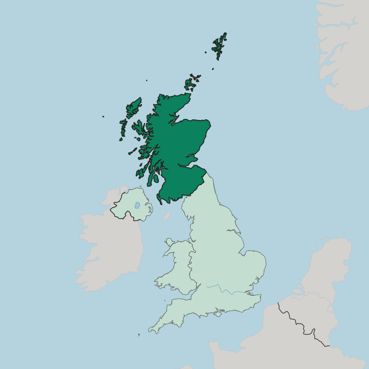 Map showing Scotland — In United Kingdom