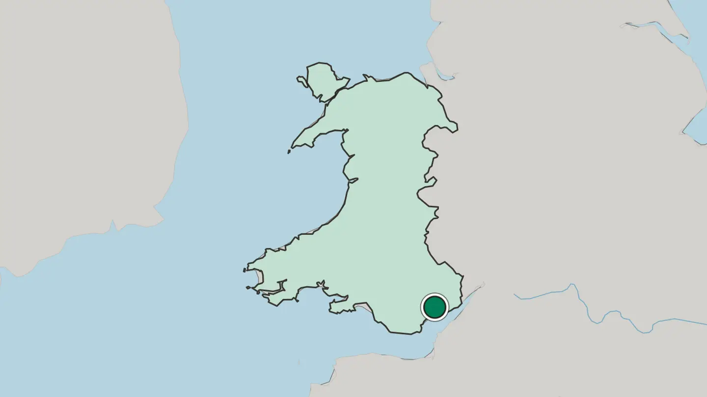 Map of Newport in United Kingdom