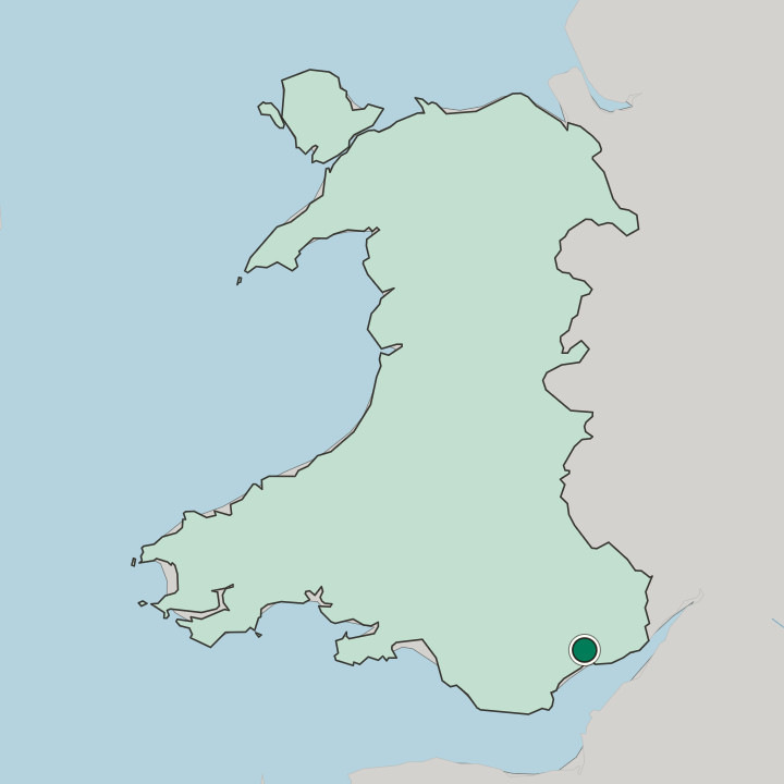 Map showing Newport — In Wales