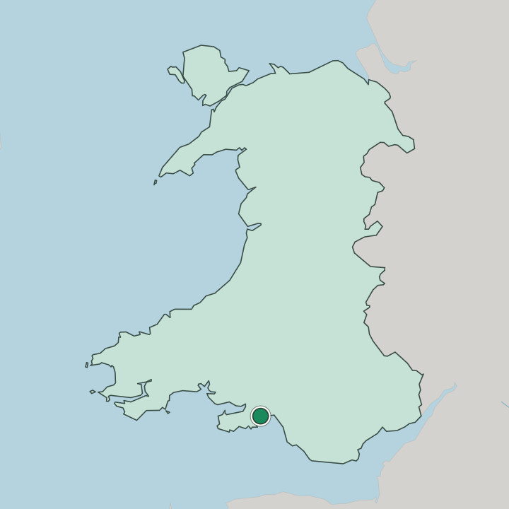 Map showing Swansea — In Wales