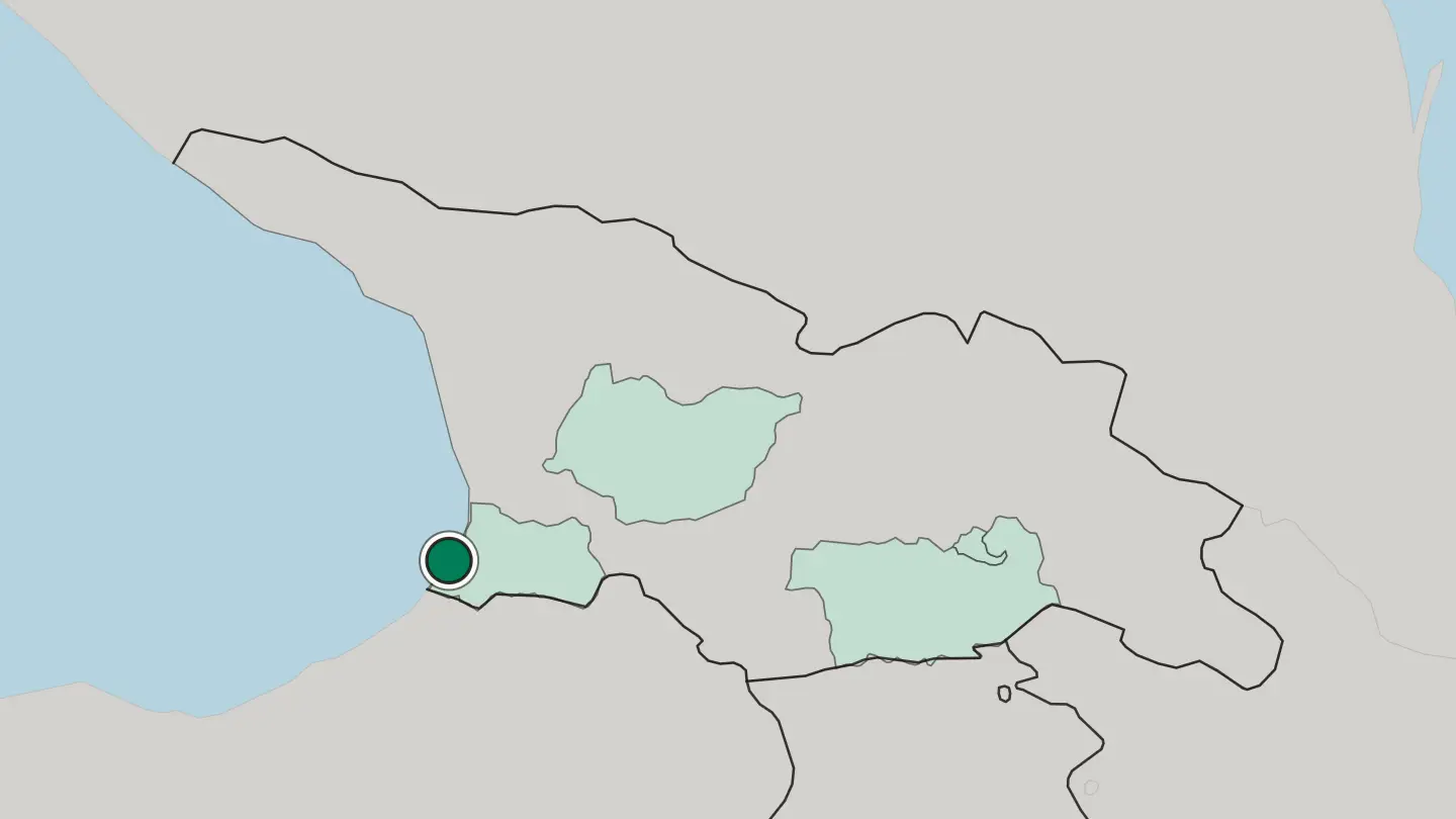 Map of Batumi in Georgia
