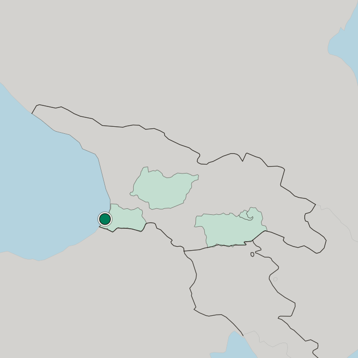 Map showing Kvariati — In Georgia