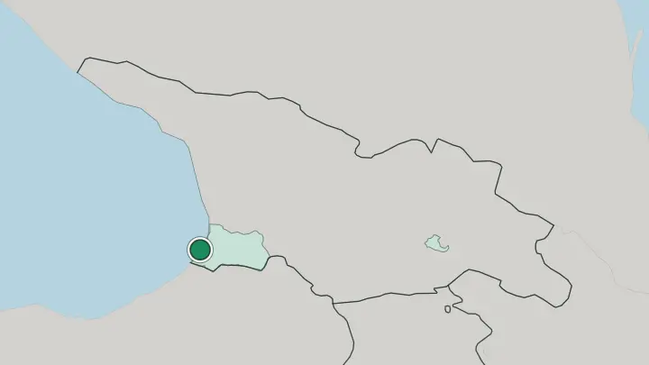 Map of Batumi in Georgia